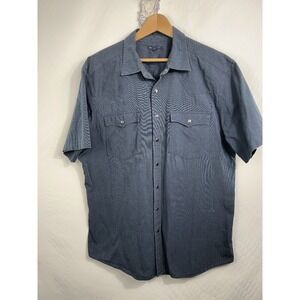 GAP Men's Western Shirt Large Pearl‎ Snaps Cotton Cowboy Rodeo Country